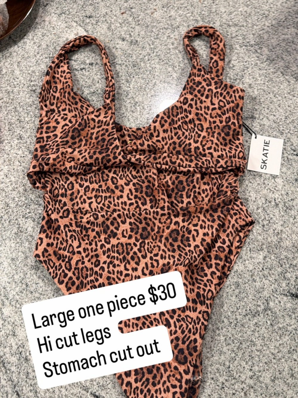 Skatie CHLOE Leopard-Print One-Piece Swimsuit - Rust & Black